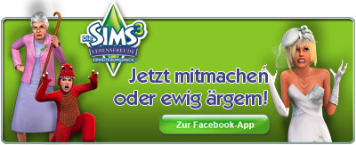 Die Sims 3 Lebensfreude Facebook-App